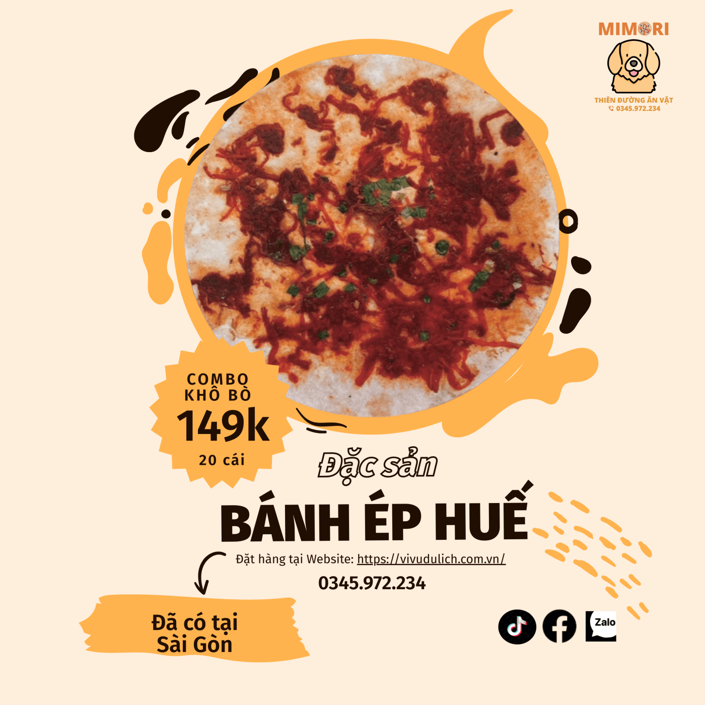 Hình đại diện Bánh ép Huế khô bò combo 20 cái