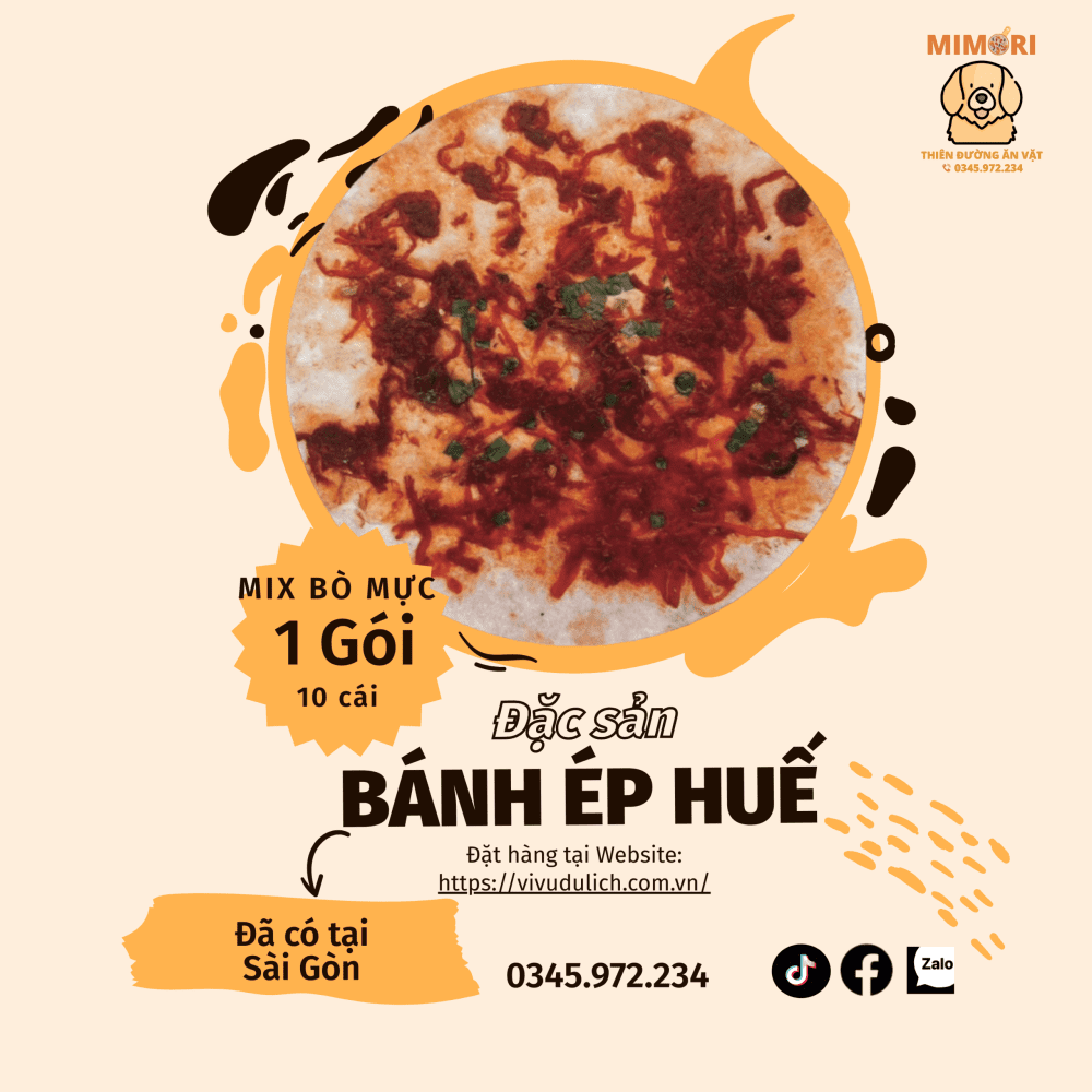 BÁNH ÉP HUẾ MIX KHÔ BÒ - MỰC